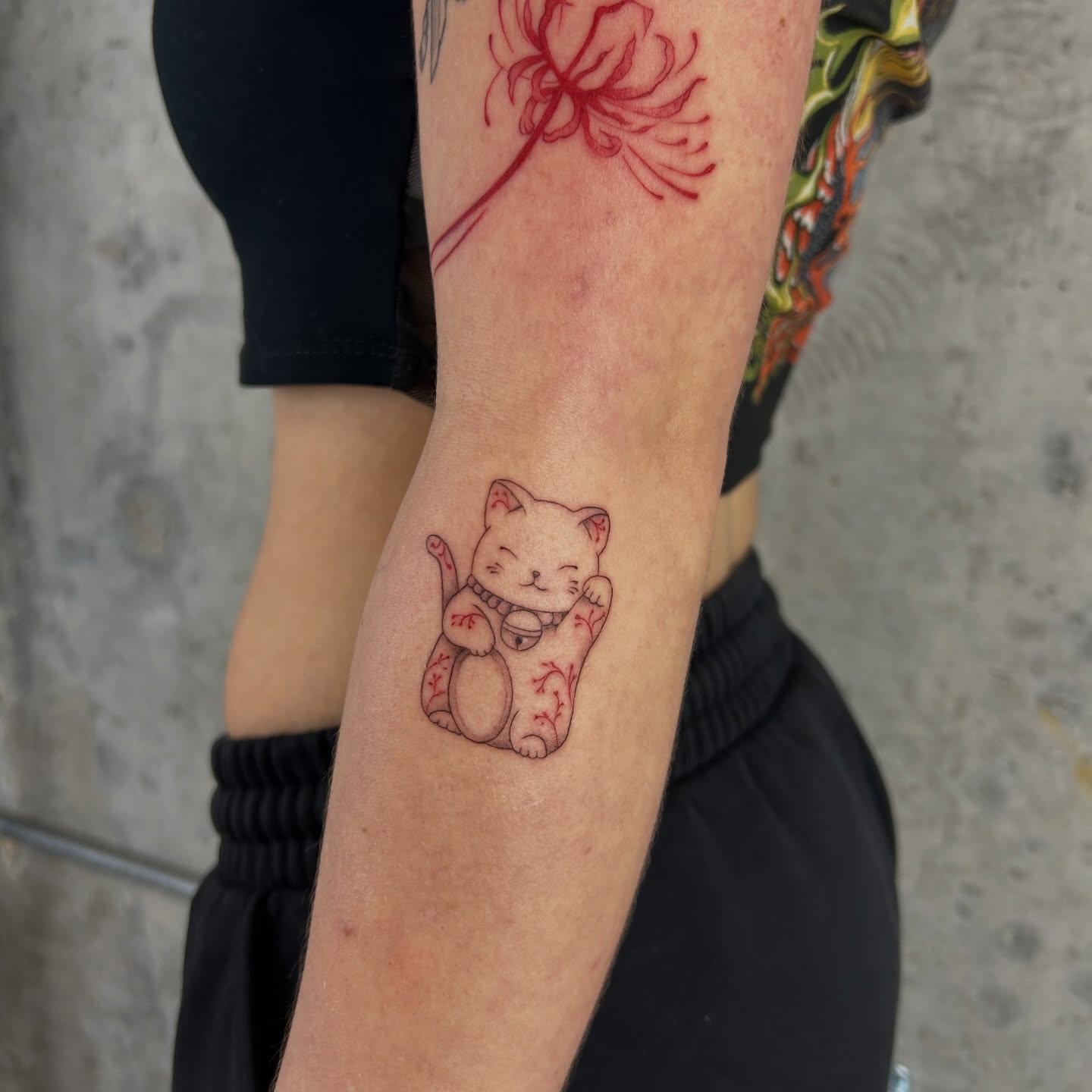 Fine line tattoo created by student at Fine Line Tattoo Academy